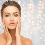 Beauty Treatments model image with sparkles in the background