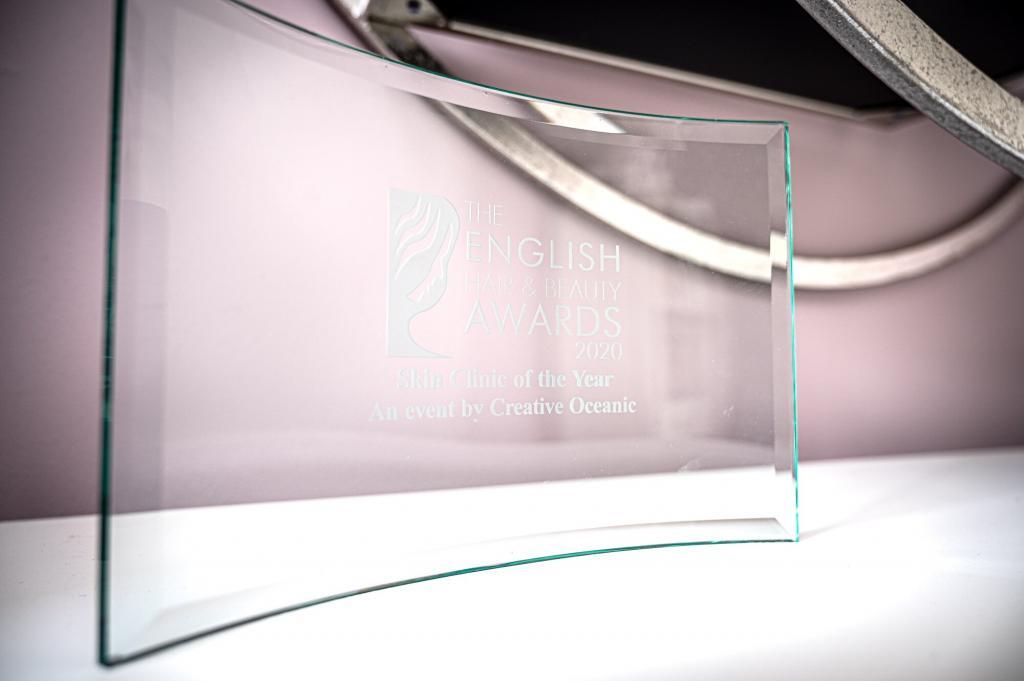 Skin clinic of the year award at the English Hair and Beauty awards 2020 for The Skinologist Chester skin clinic!